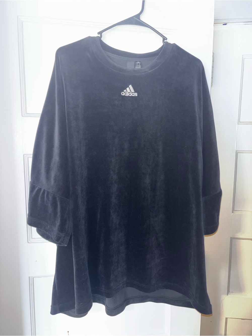 Adidas Black Velour Crewneck shirt